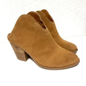 Chinese Laundry Kelso Suede Booties Mules Slip-On Block Heel Ankle Boots Size 6